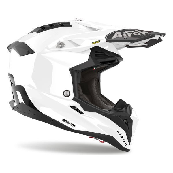 Airoh Aviator 3 Color MX Helmet Gloss White FREE 1 YEAR Returns, FREE UK Delivery | ThrottleChimp