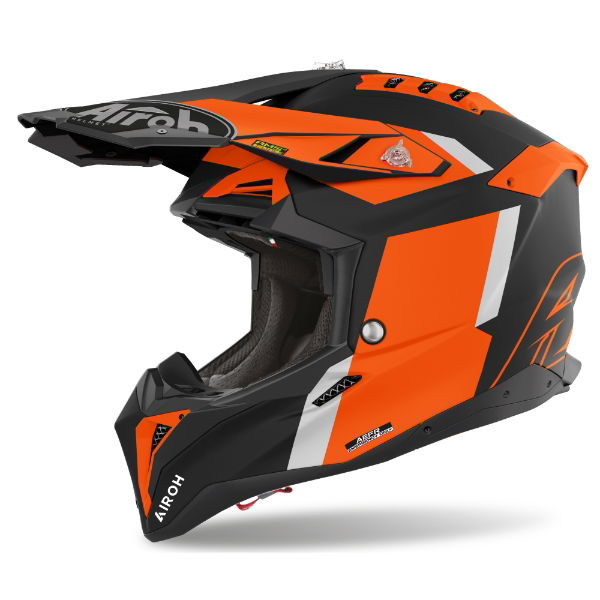 Airoh Aviator 3 Glory MX Helmet Matt Orange FREE 1 YEAR Returns, FREE UK Delivery | ThrottleChimp