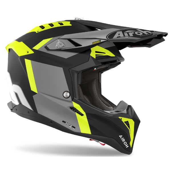 Airoh Aviator 3 Glory MX Helmet Matt Yellow FREE 1 YEAR Returns, FREE UK Delivery | ThrottleChimp