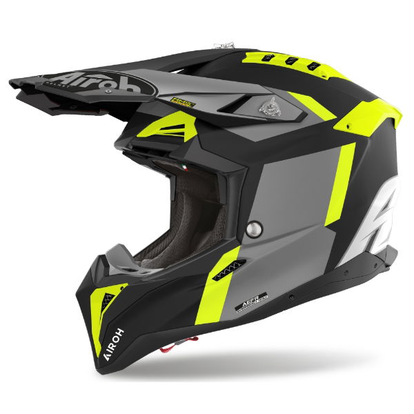 Airoh Aviator 3 Glory MX Helmet Matt Yellow FREE 1 YEAR Returns, FREE UK Delivery | ThrottleChimp