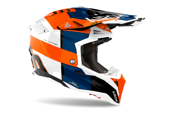 Airoh Aviator 3 Monarch MX Helmet Gloss Orange FREE 1 YEAR Returns, FREE UK Delivery | ThrottleChimp