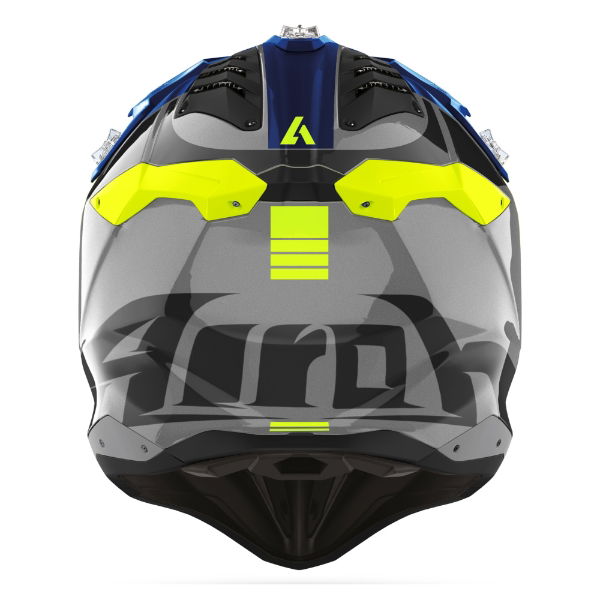 Airoh Aviator 3 Push MX Helmet Gloss Blue FREE 1 YEAR Returns, FREE UK Delivery | ThrottleChimp