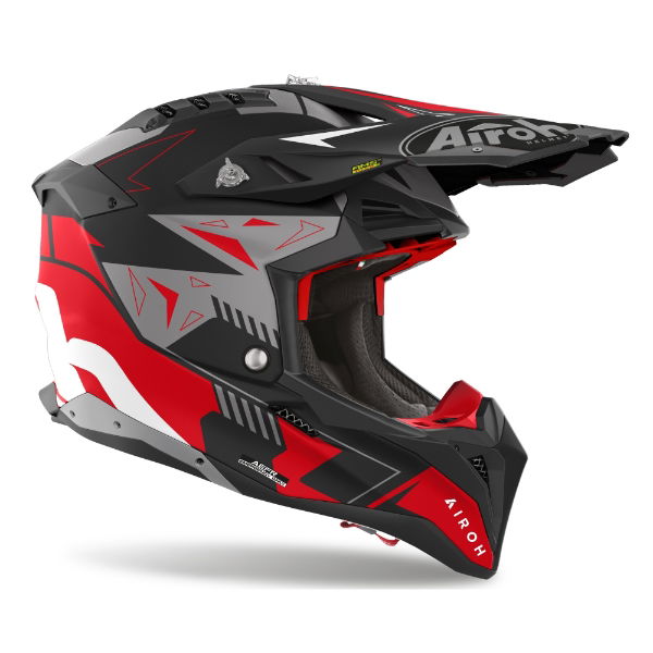 Airoh Aviator 3 Spin MX Helmet Matt Red FREE 1 YEAR Returns, FREE UK Delivery | ThrottleChimp