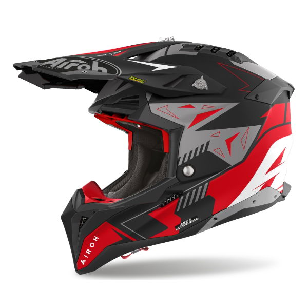 Airoh Aviator 3 Spin MX Helmet Matt Red FREE 1 YEAR Returns, FREE UK Delivery | ThrottleChimp