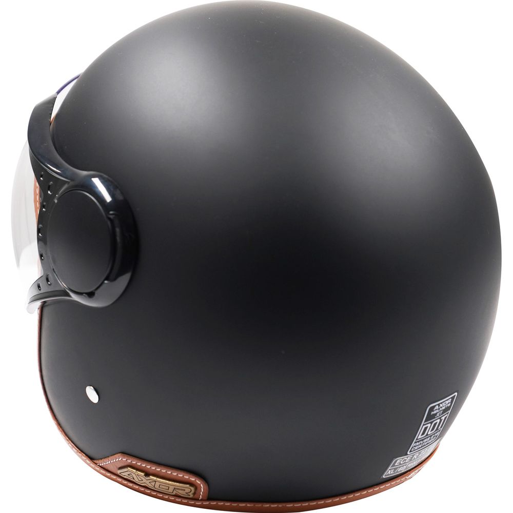 Axor Jet Open Face Helmet Matt Black / Brown (Image 5) - ThrottleChimp