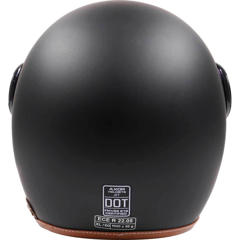 Axor Jet Open Face Helmet Matt Black / Brown (Image 7) - ThrottleChimp