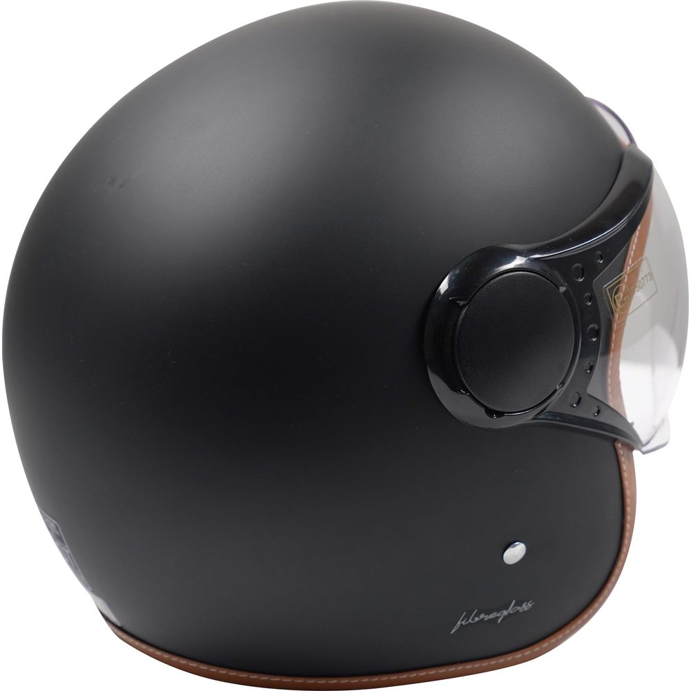 Axor Jet Open Face Helmet Matt Black / Brown (Image 6) - ThrottleChimp