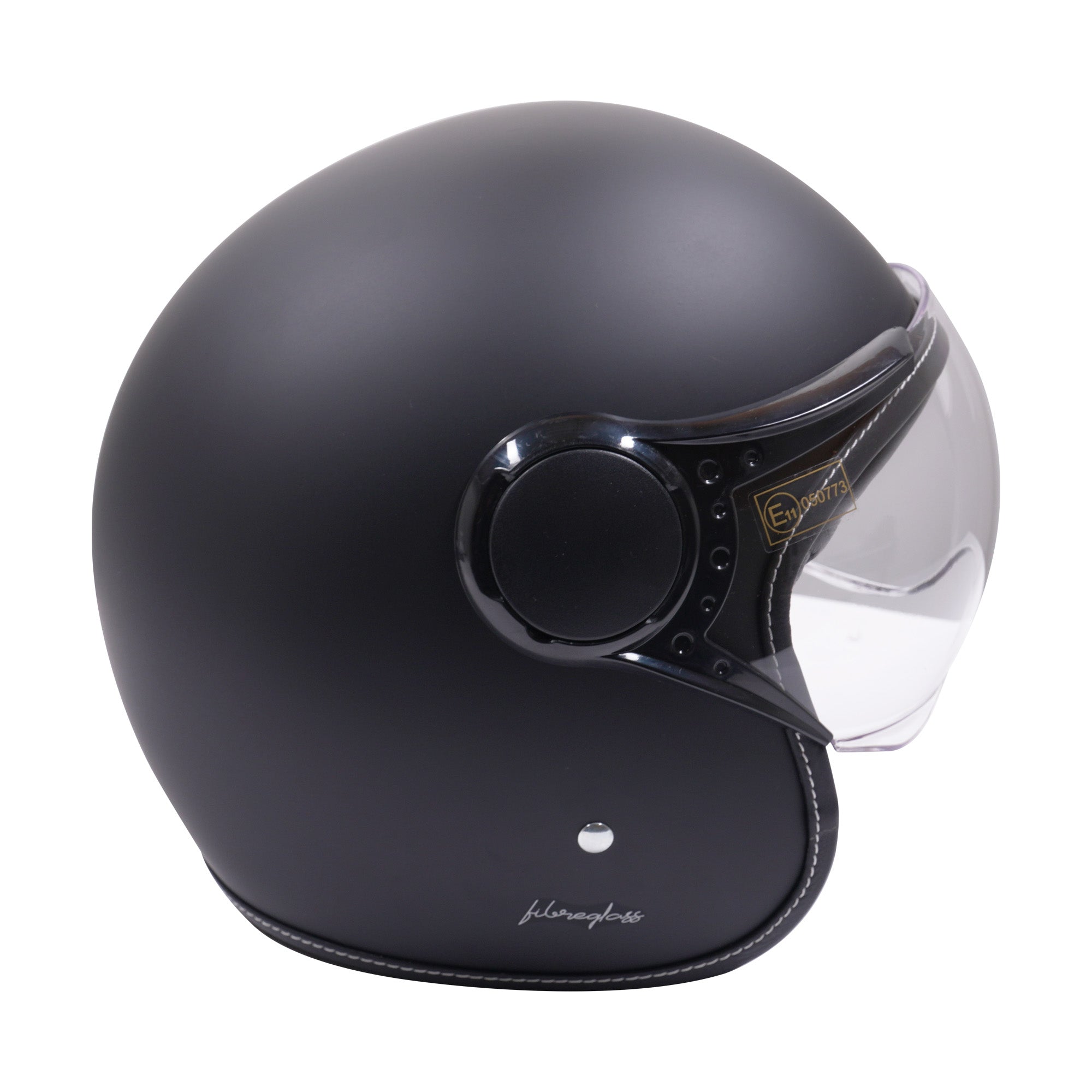 Axor Retro Jet Open Face Helmet Matt Black / Black  FREE 1 YEAR Returns, FREE UK Delivery | ThrottleChimp