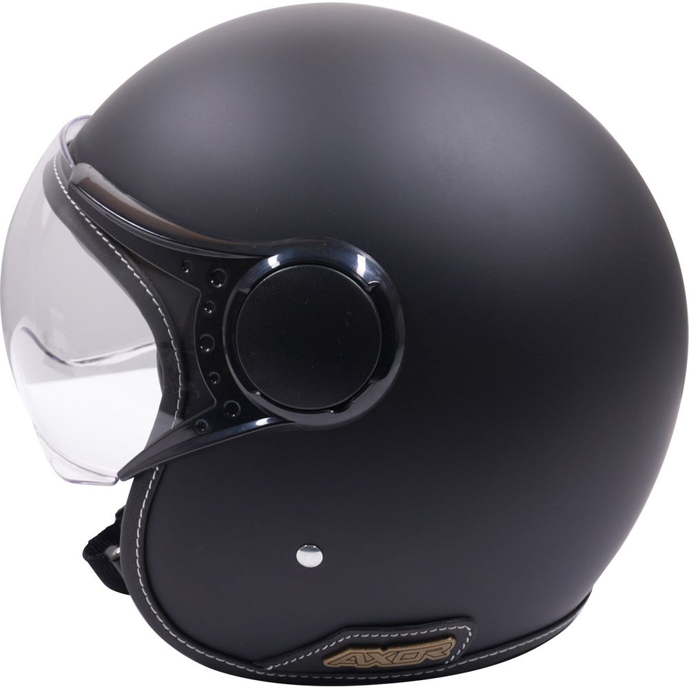 Axor Jet Open Face Helmet Matt Black / Black (Image 4) - ThrottleChimp