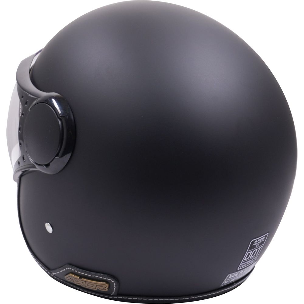 Axor Jet Open Face Helmet Matt Black / Black (Image 6) - ThrottleChimp