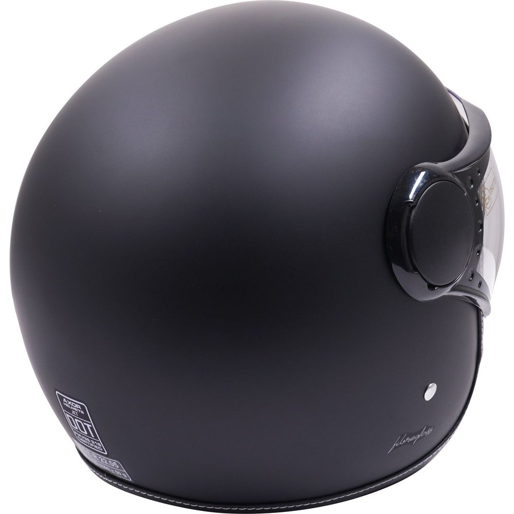 Axor Jet Open Face Helmet Matt Black / Black (Image 5) - ThrottleChimp