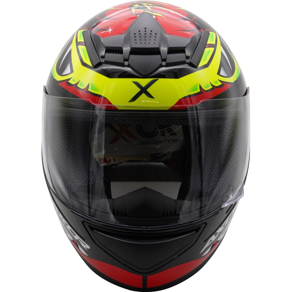 Axor Rage Full Face Helmet Gloss Python / Red / Yellow / Black (Image 3) - ThrottleChimp