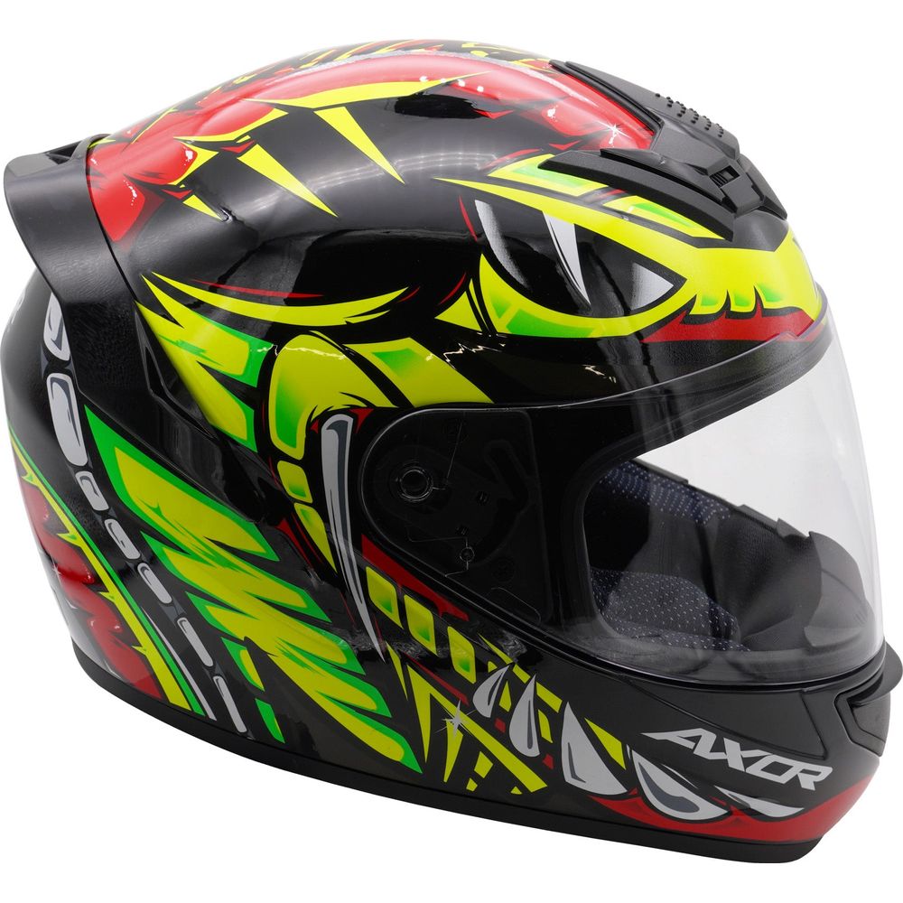 Axor Rage Full Face Helmet Gloss Python / Red / Yellow / Black (Image 5) - ThrottleChimp