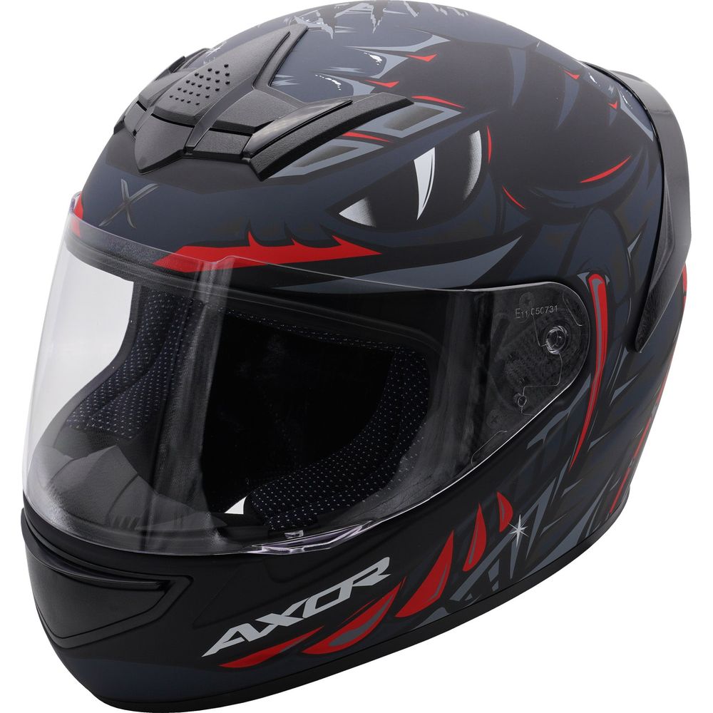 Axor Rage Full Face Helmet Matt Python Black / Grey / Red - ThrottleChimp