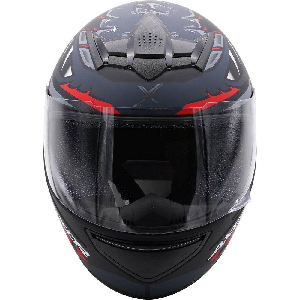 Axor Rage Full Face Helmet Matt Python Black / Grey / Red (Image 3) - ThrottleChimp