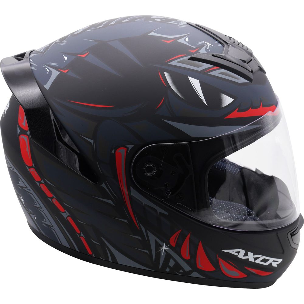 Axor Rage Full Face Helmet Matt Python Black / Grey / Red (Image 4) - ThrottleChimp