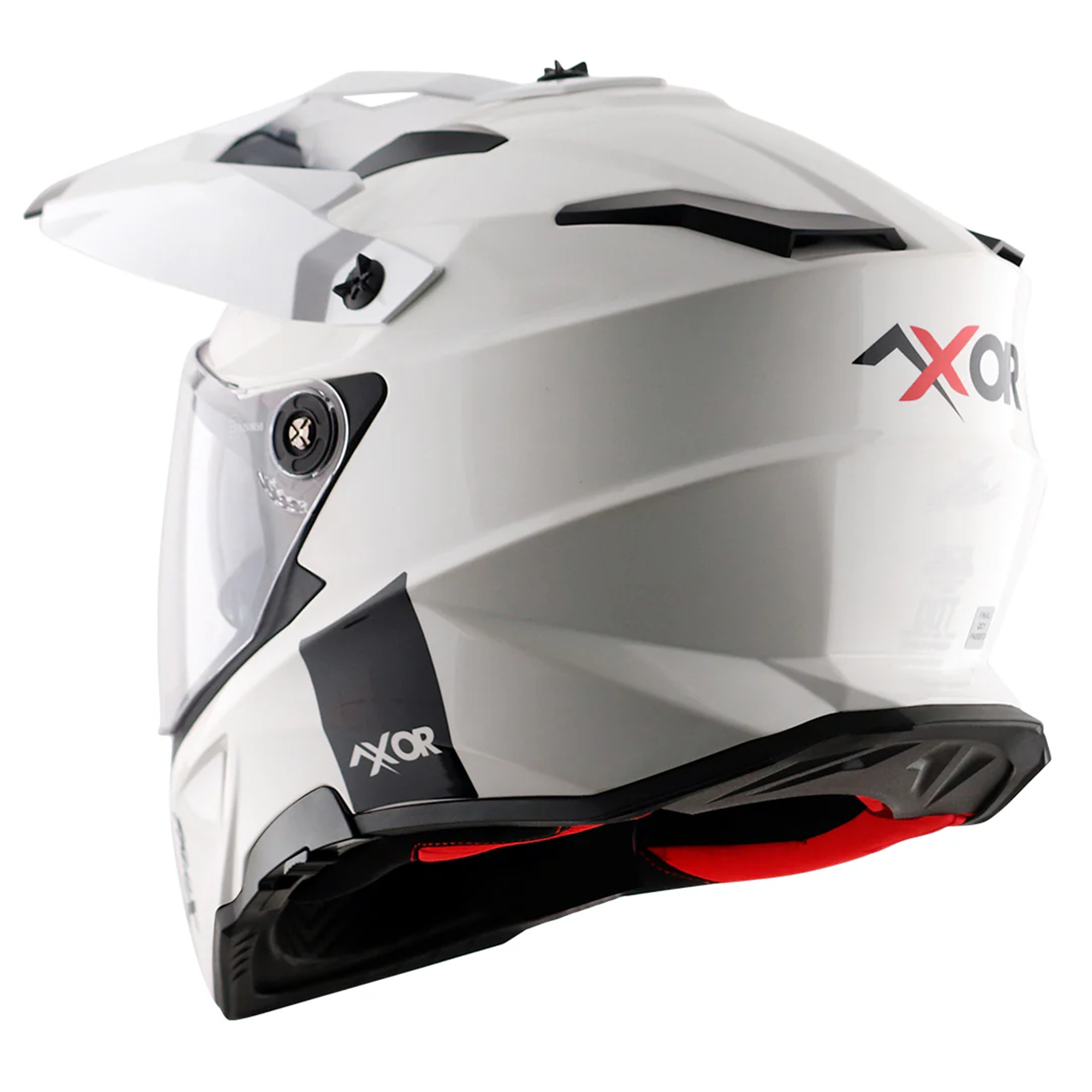 Axor X-Cross Adventure Helmet Gloss White  FREE 1 YEAR Returns, FREE UK Delivery | ThrottleChimp