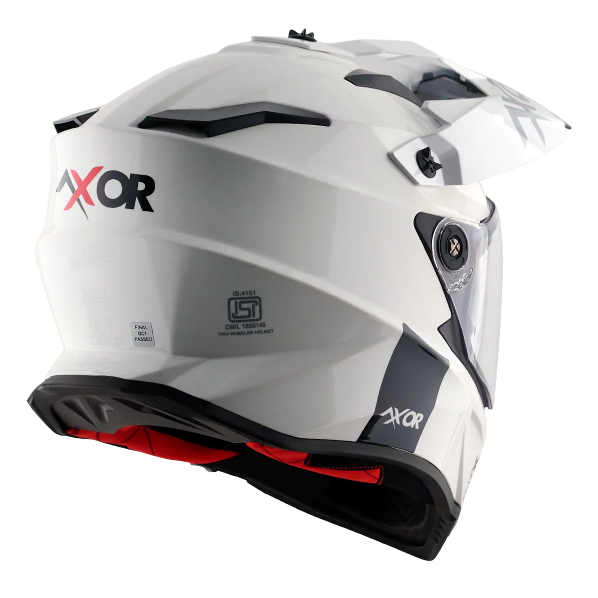 Axor X-Cross Adventure Helmet Gloss White  FREE 1 YEAR Returns, FREE UK Delivery | ThrottleChimp