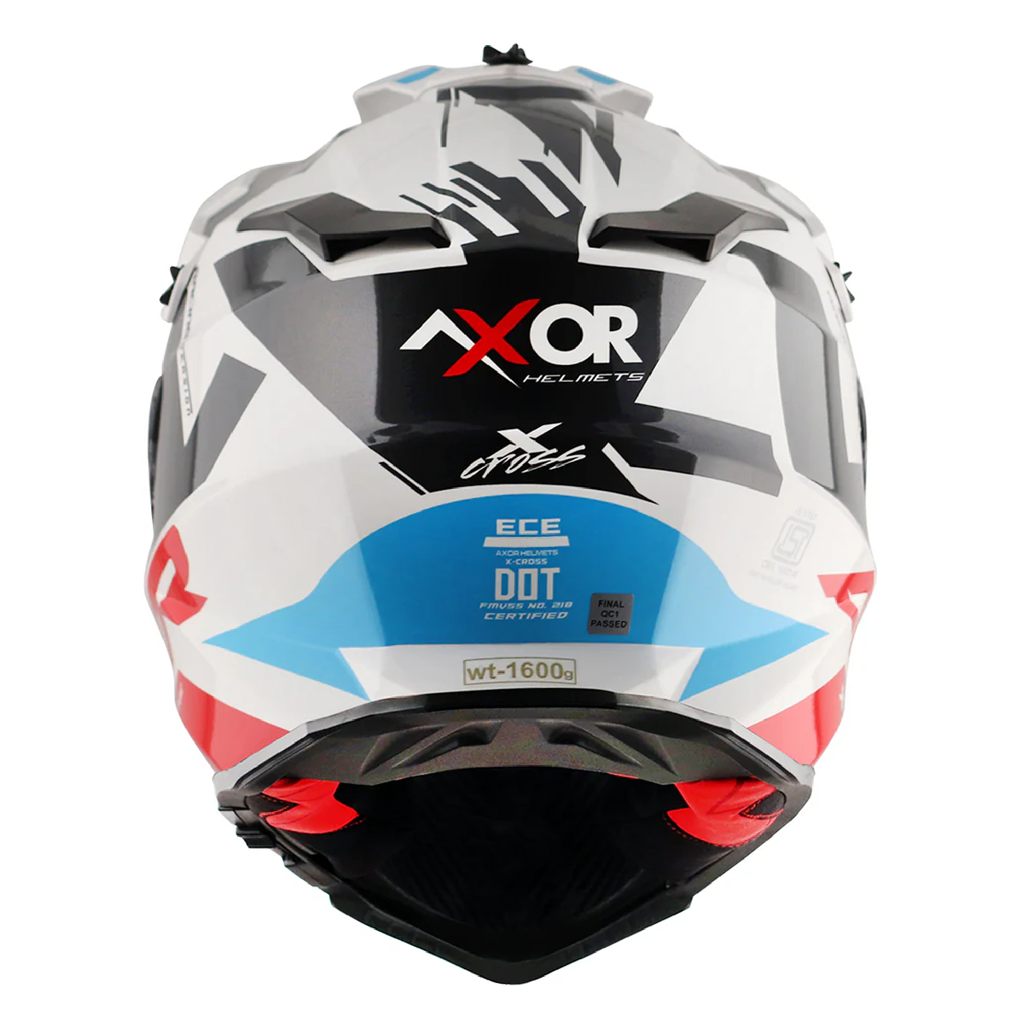 Axor X-Cross Adventure Helmet White / Gloss Red  FREE 1 YEAR Returns, FREE UK Delivery | ThrottleChimp