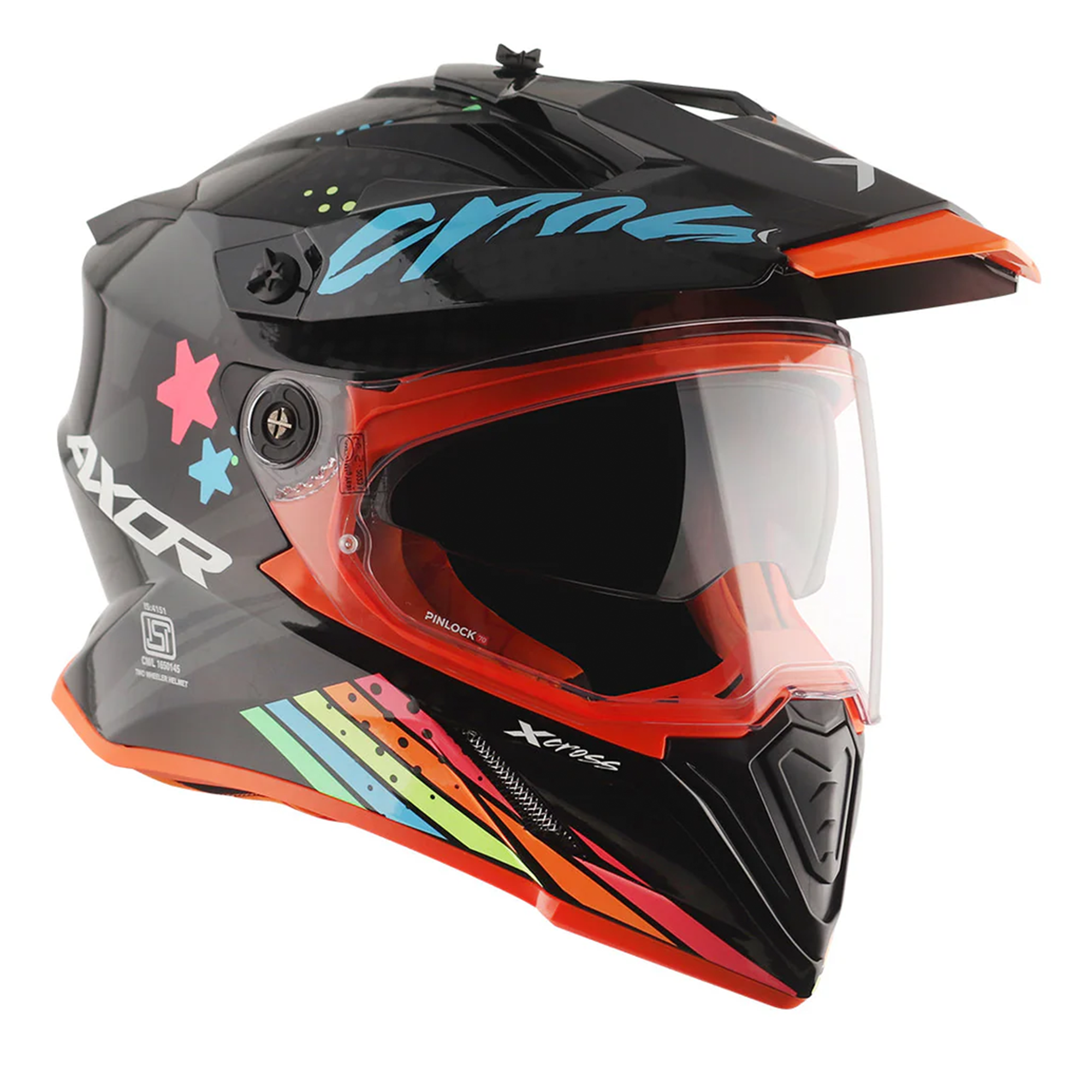 Axor X-Cross Adventure Helmet Black / Gloss Grey  FREE 1 YEAR Returns, FREE UK Delivery | ThrottleChimp