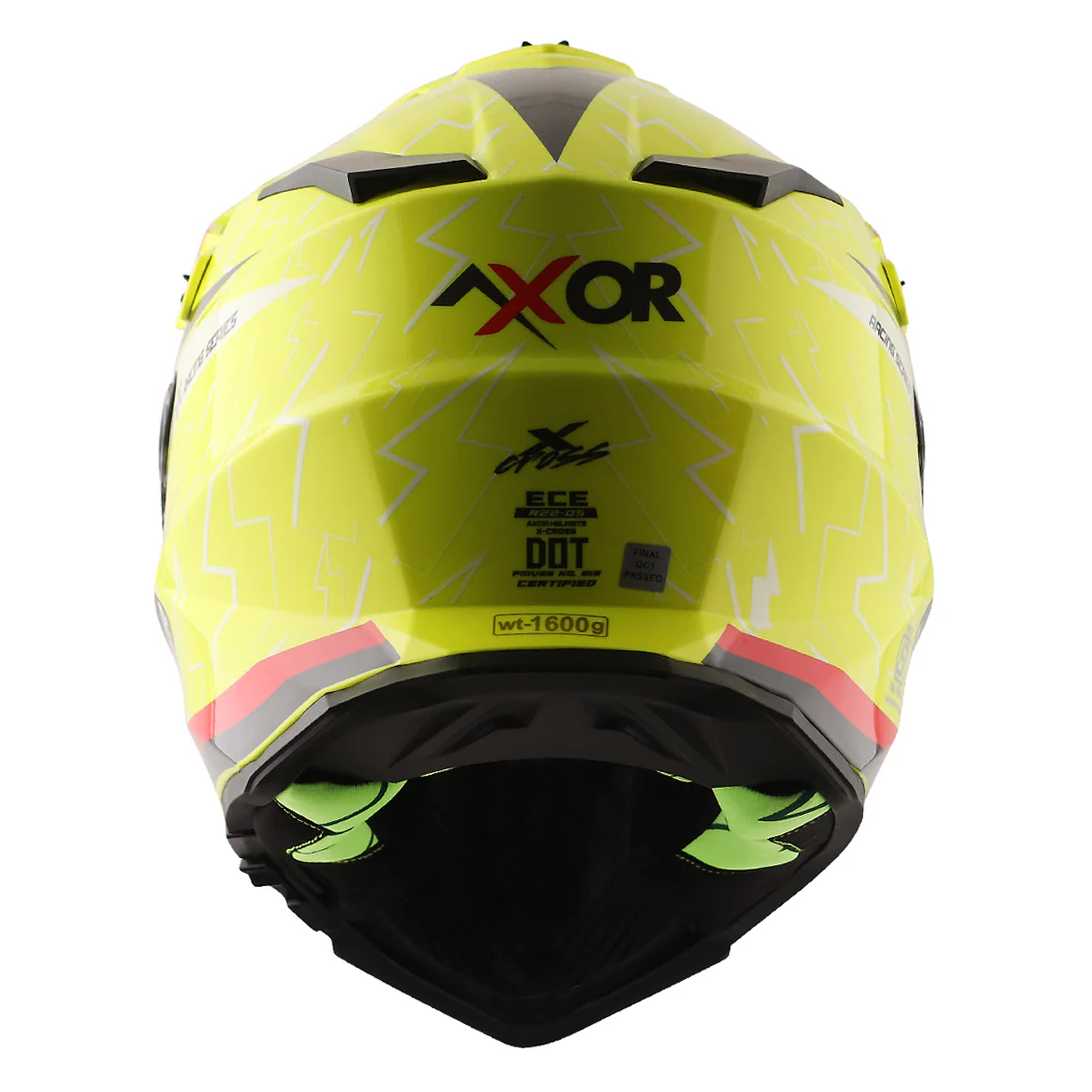 Axor X-Cross Adventure Helmet Flash Neon Yellow / Gloss Red  FREE 1 YEAR Returns, FREE UK Delivery | ThrottleChimp