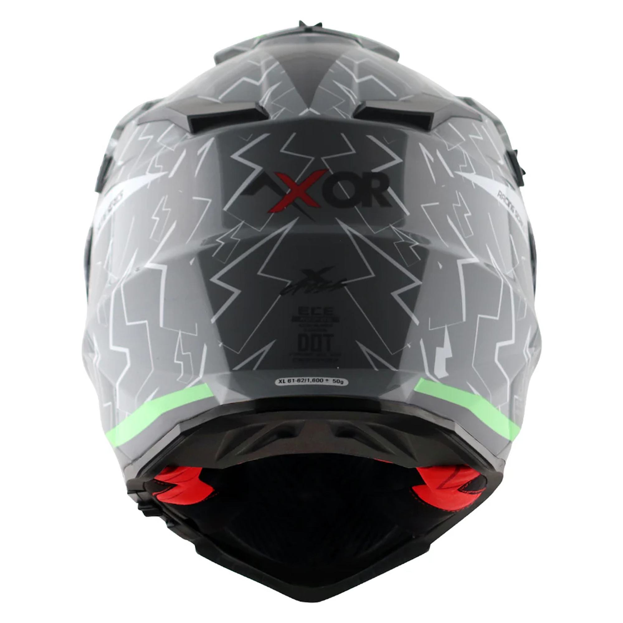 Axor X-Cross Adventure Helmet Flash Cool Grey / Gloss Green  FREE 1 YEAR Returns, FREE UK Delivery | ThrottleChimp