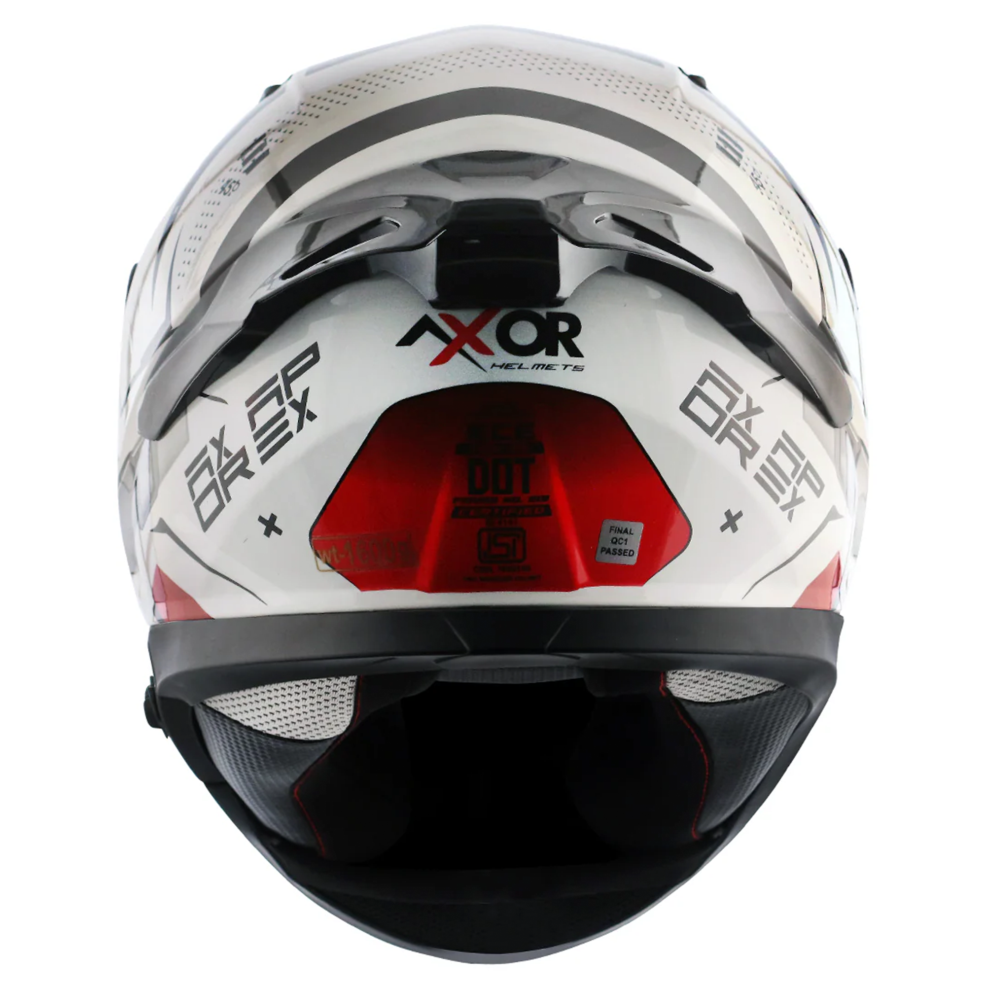 Axor Apex Hex-2 Full Face Helmet Black / Red / White  FREE 1 YEAR Returns, FREE UK Delivery | ThrottleChimp