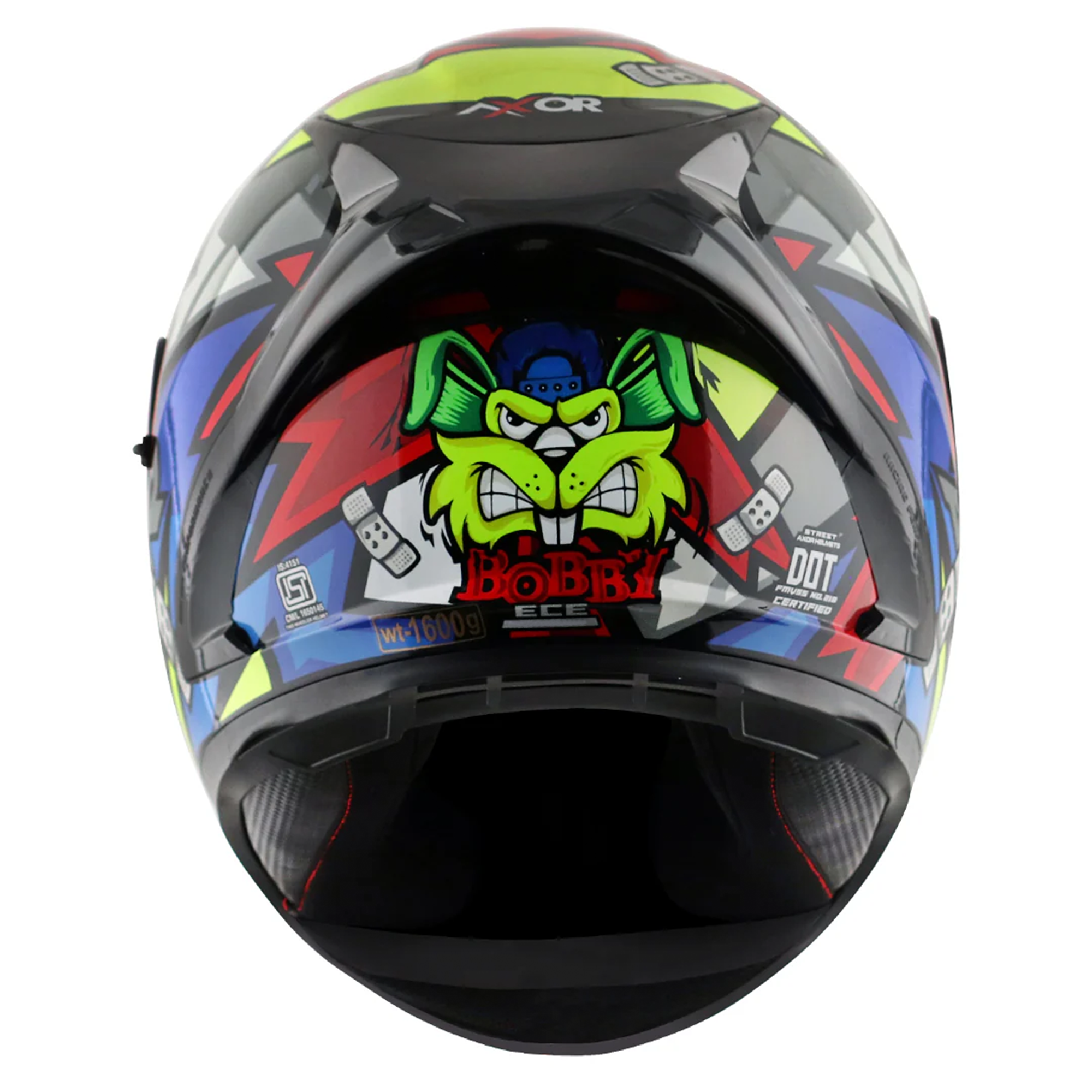 Axor Street Full Face Helmet Bobby Gloss Black / Red  FREE 1 YEAR Returns, FREE UK Delivery | ThrottleChimp