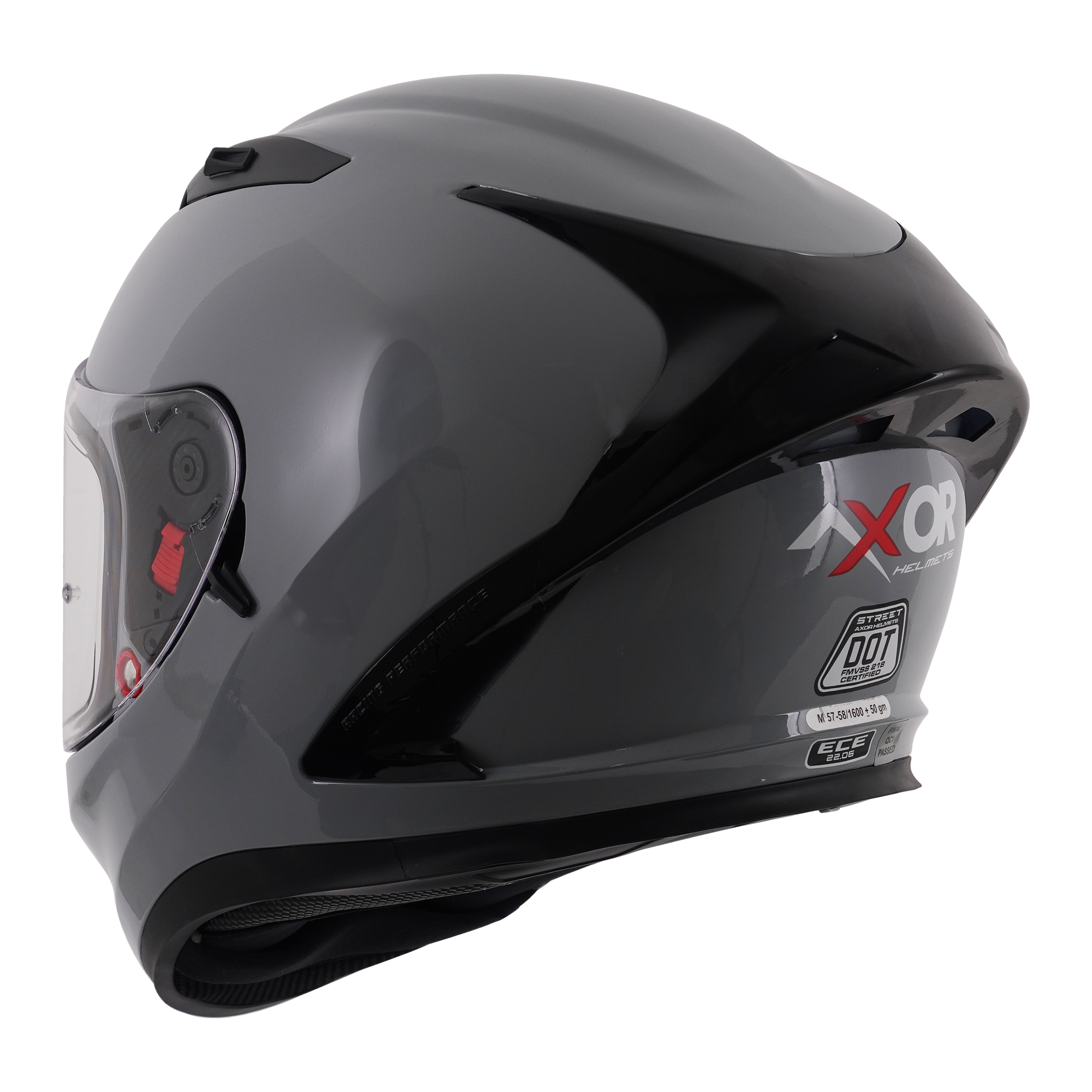 Axor Street Full Face Helmet Solid Gloss Nardo Grey  FREE 1 YEAR Returns, FREE UK Delivery | ThrottleChimp