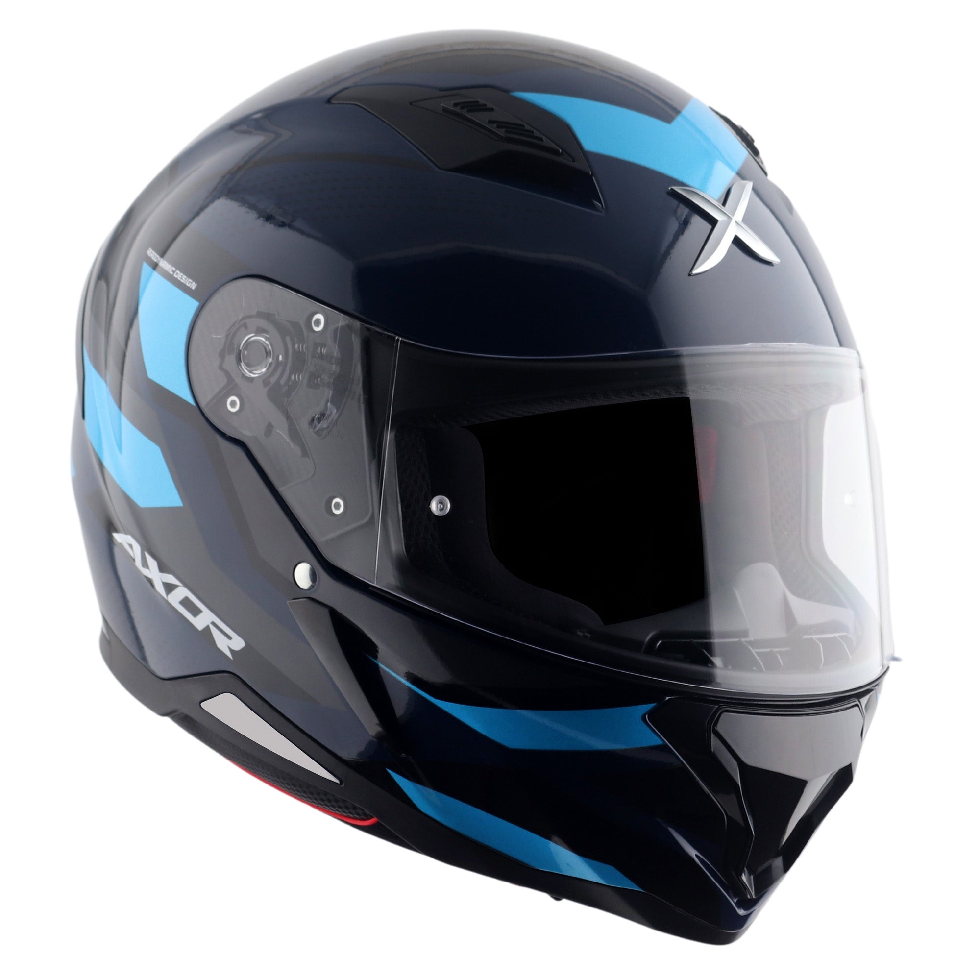 Axor Hunter SH890 Full Face Helmet Cornet Gloss Black / Blue  FREE 1 YEAR Returns, FREE UK Delivery | ThrottleChimp