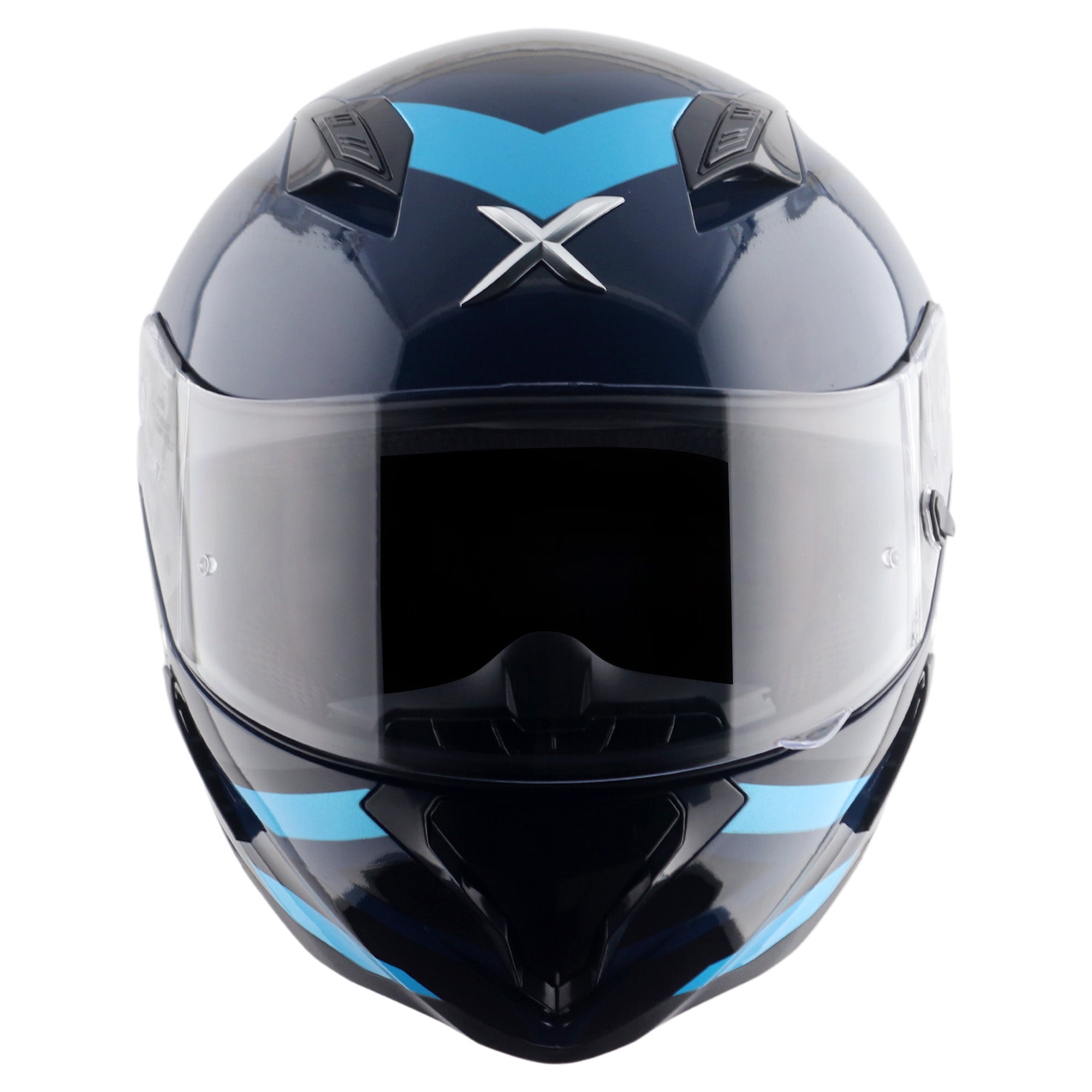 Axor Hunter SH890 Full Face Helmet Cornet Gloss Black / Blue  FREE 1 YEAR Returns, FREE UK Delivery | ThrottleChimp