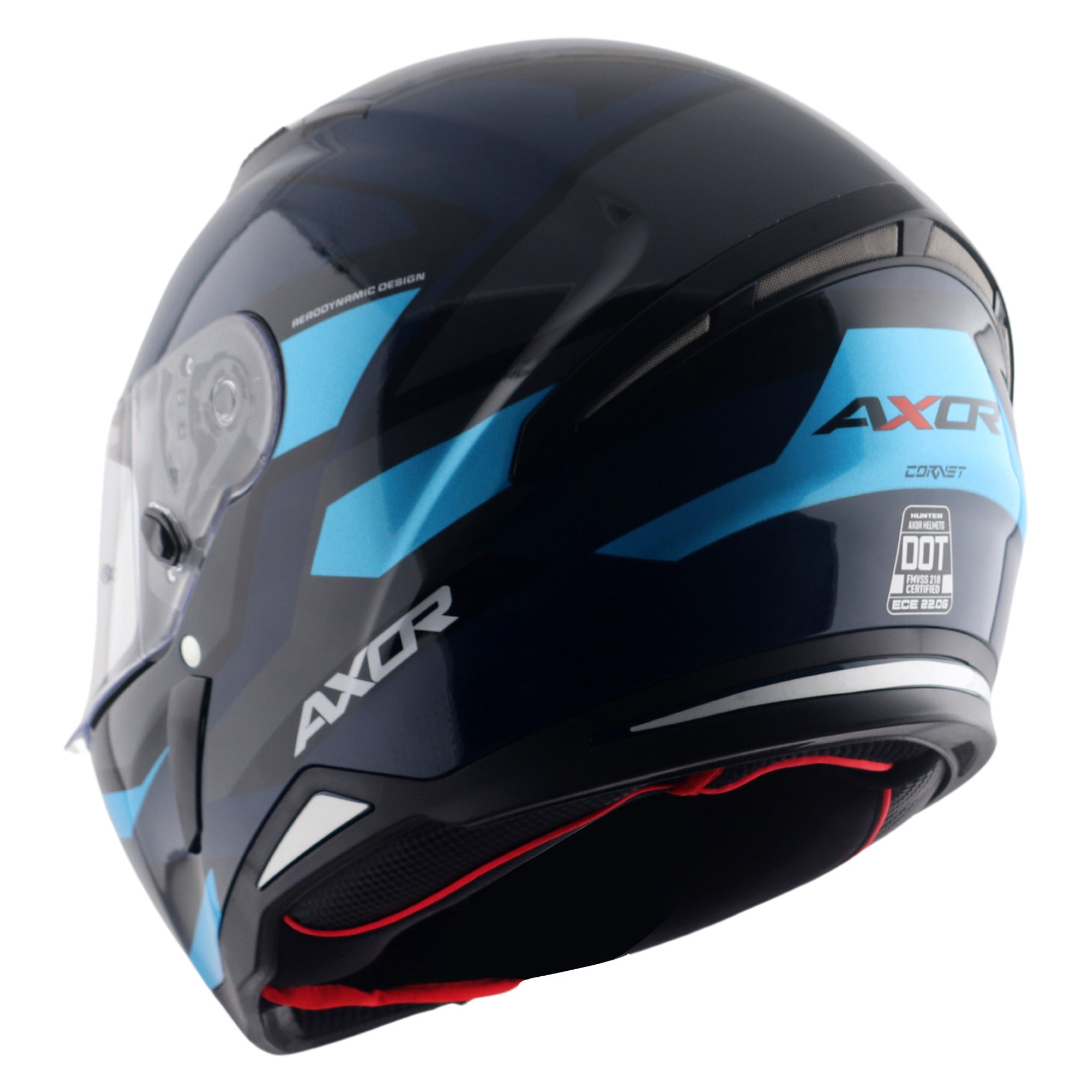 Axor Hunter SH890 Full Face Helmet Cornet Gloss Black / Blue  FREE 1 YEAR Returns, FREE UK Delivery | ThrottleChimp