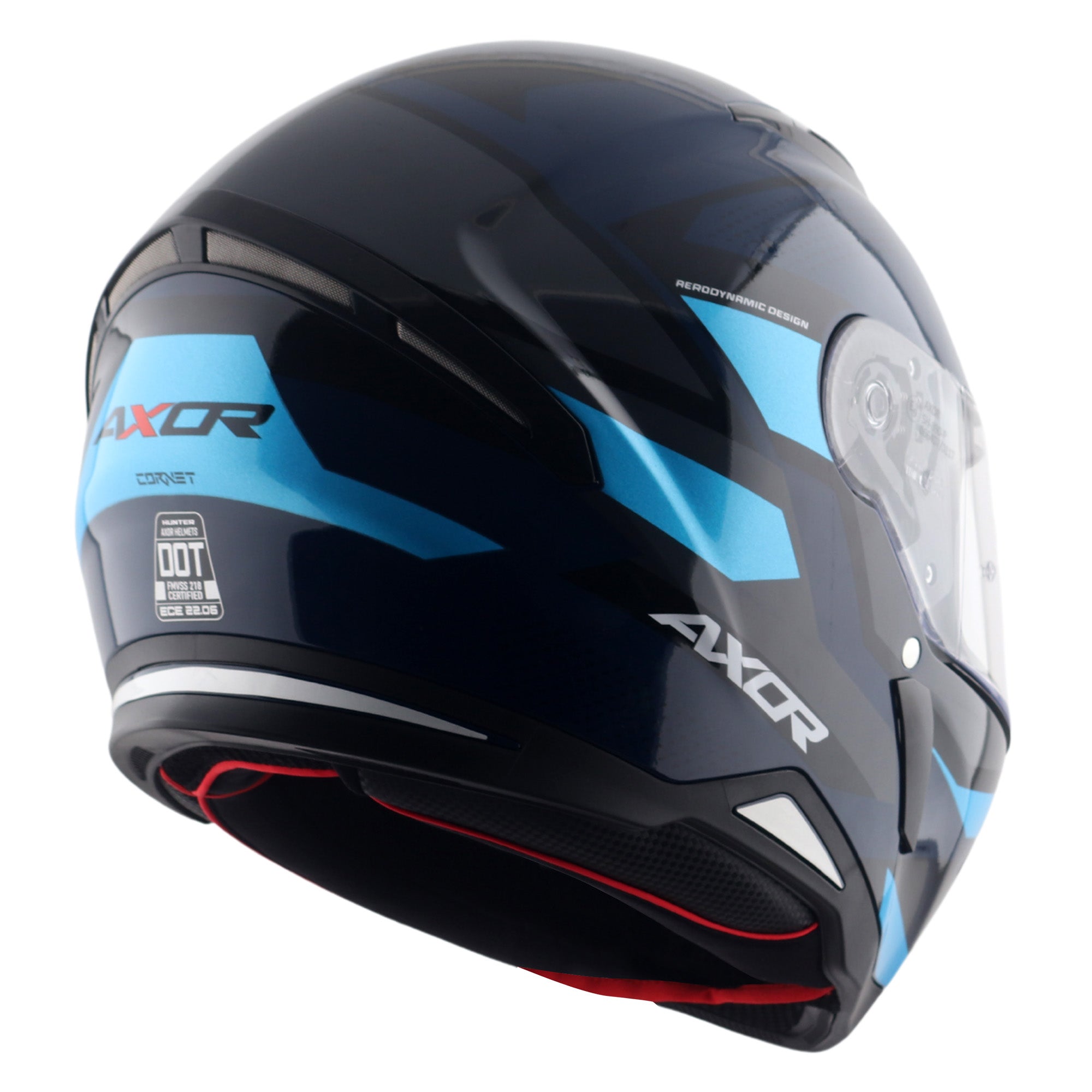 Axor Hunter SH890 Full Face Helmet Cornet Gloss Black / Blue  FREE 1 YEAR Returns, FREE UK Delivery | ThrottleChimp