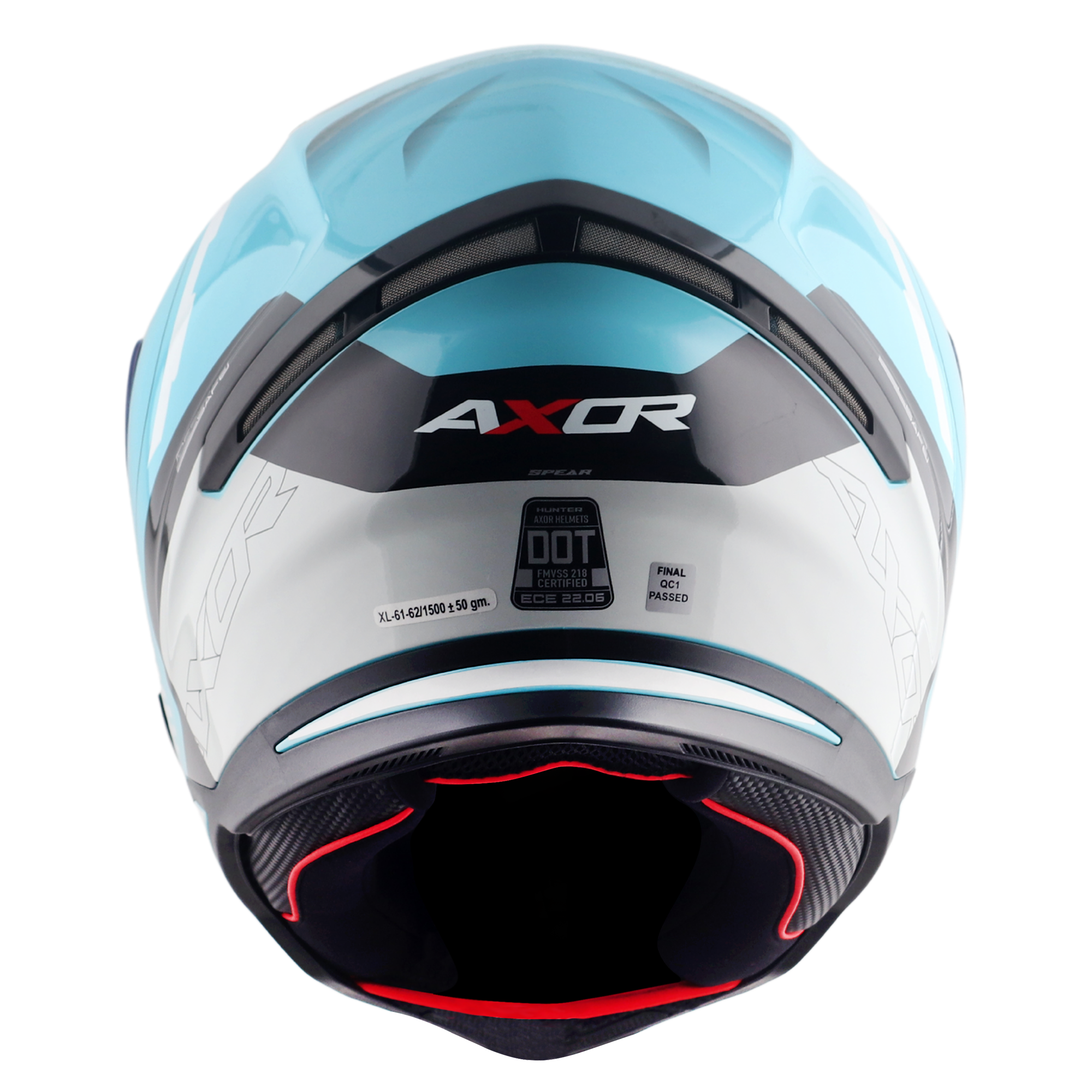 Axor Hunter SH890 Full Face Helmet Spear Gloss Blue / White  FREE 1 YEAR Returns, FREE UK Delivery | ThrottleChimp