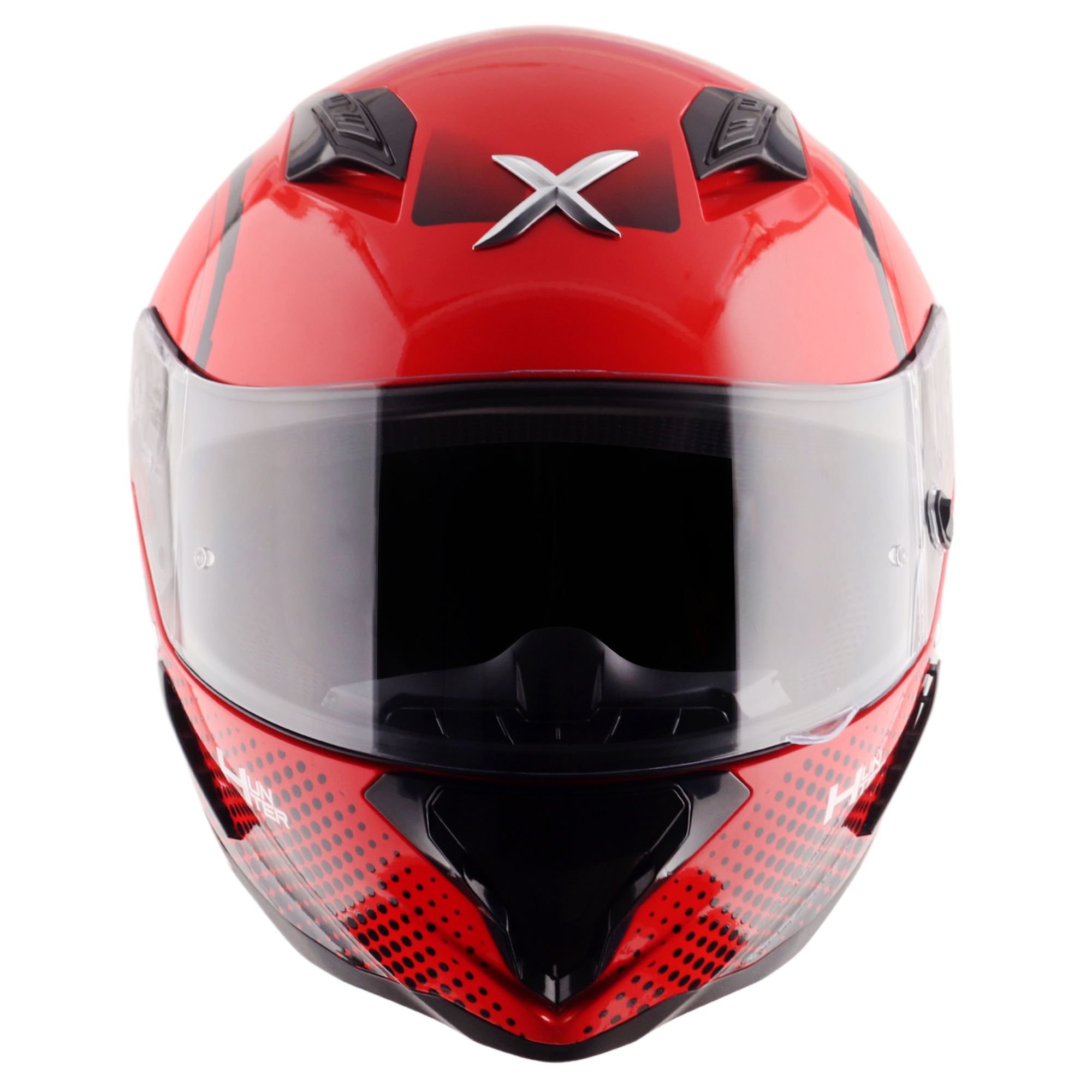 Axor Hunter SH890 Full Face Helmet Spear Gloss Black / Red  FREE 1 YEAR Returns, FREE UK Delivery | ThrottleChimp