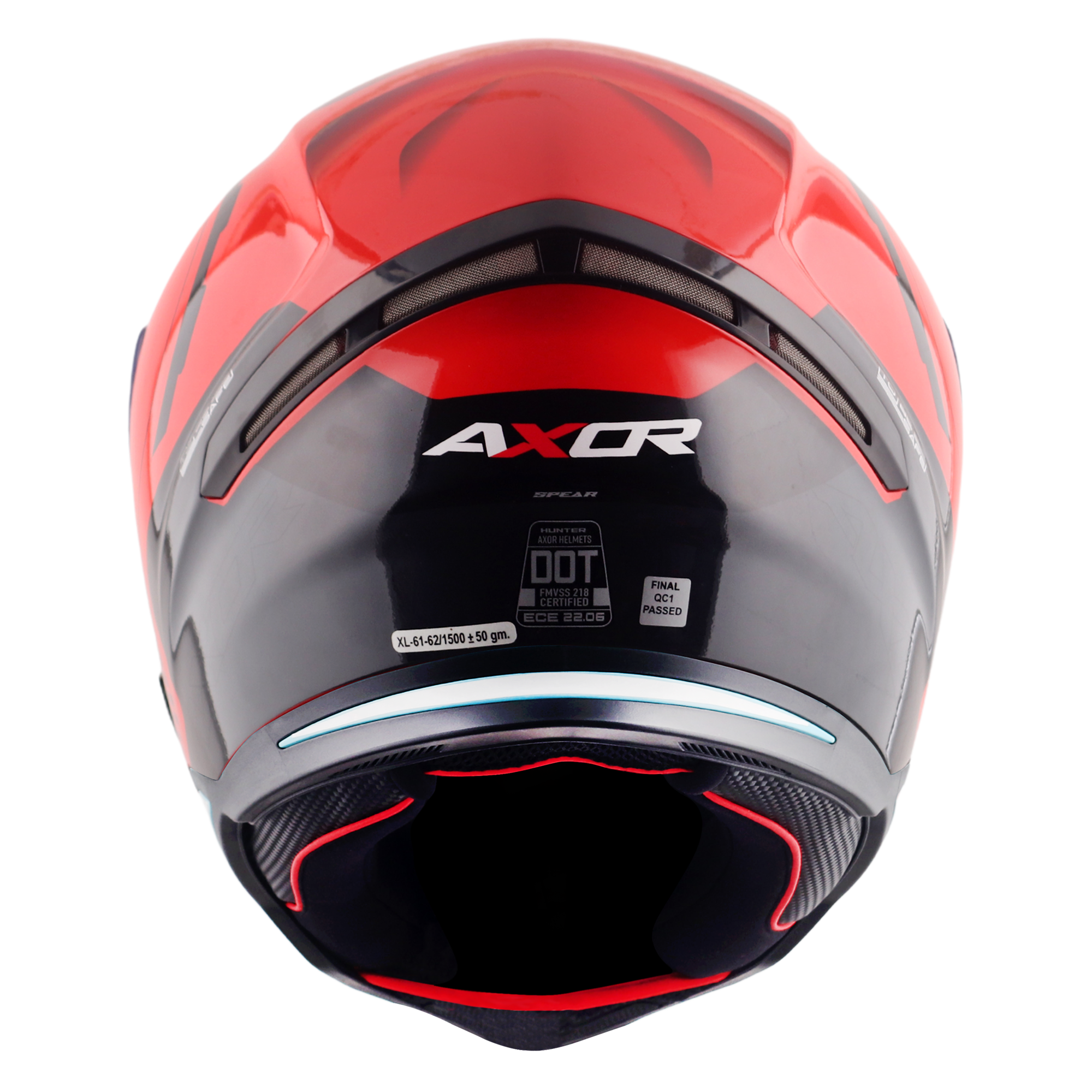 Axor Hunter SH890 Full Face Helmet Spear Gloss Black / Red  FREE 1 YEAR Returns, FREE UK Delivery | ThrottleChimp