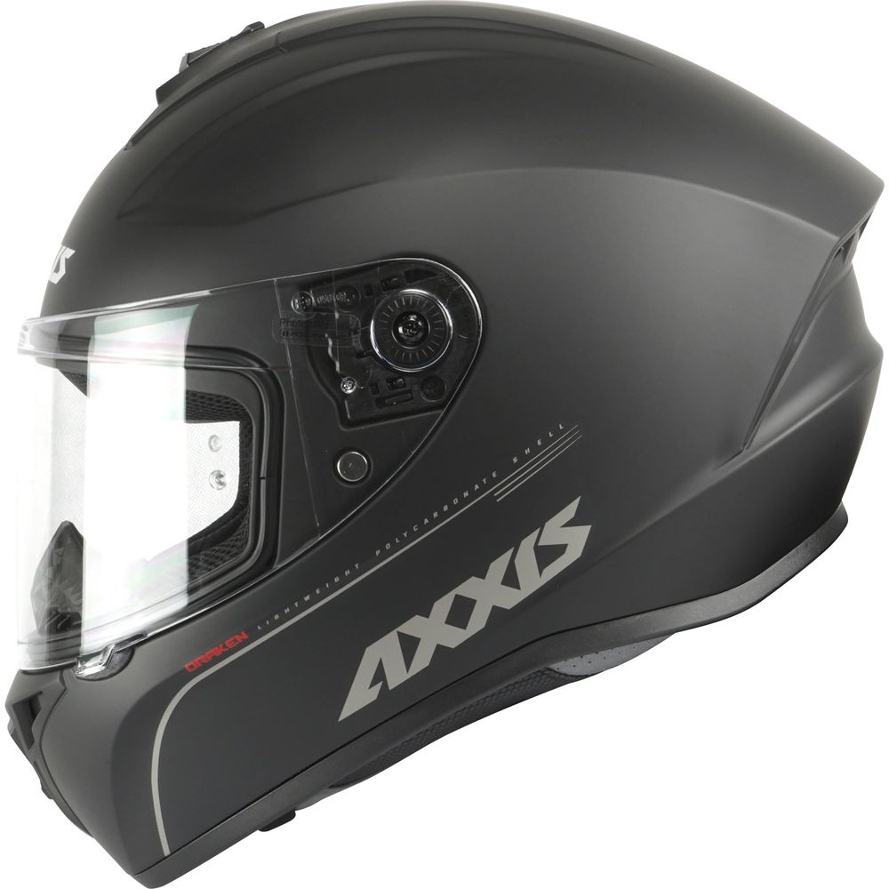 Axxis Draken S Solid A11 Full Face Helmet Matt Black FREE 1 YEAR Returns, FREE UK Delivery | ThrottleChimp