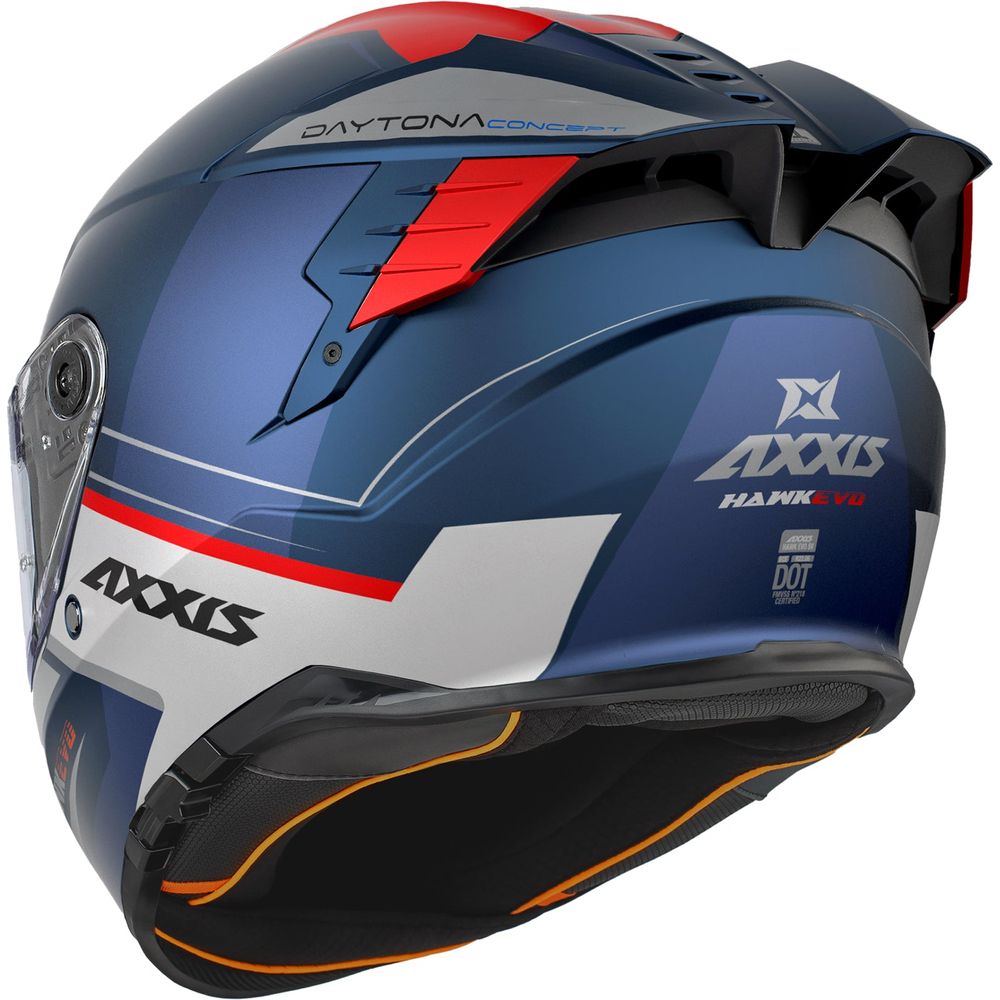 Axxis Hawk Evo SV Daytona C7 Full Face Helmet Matt Blue (Image 3) - ThrottleChimp