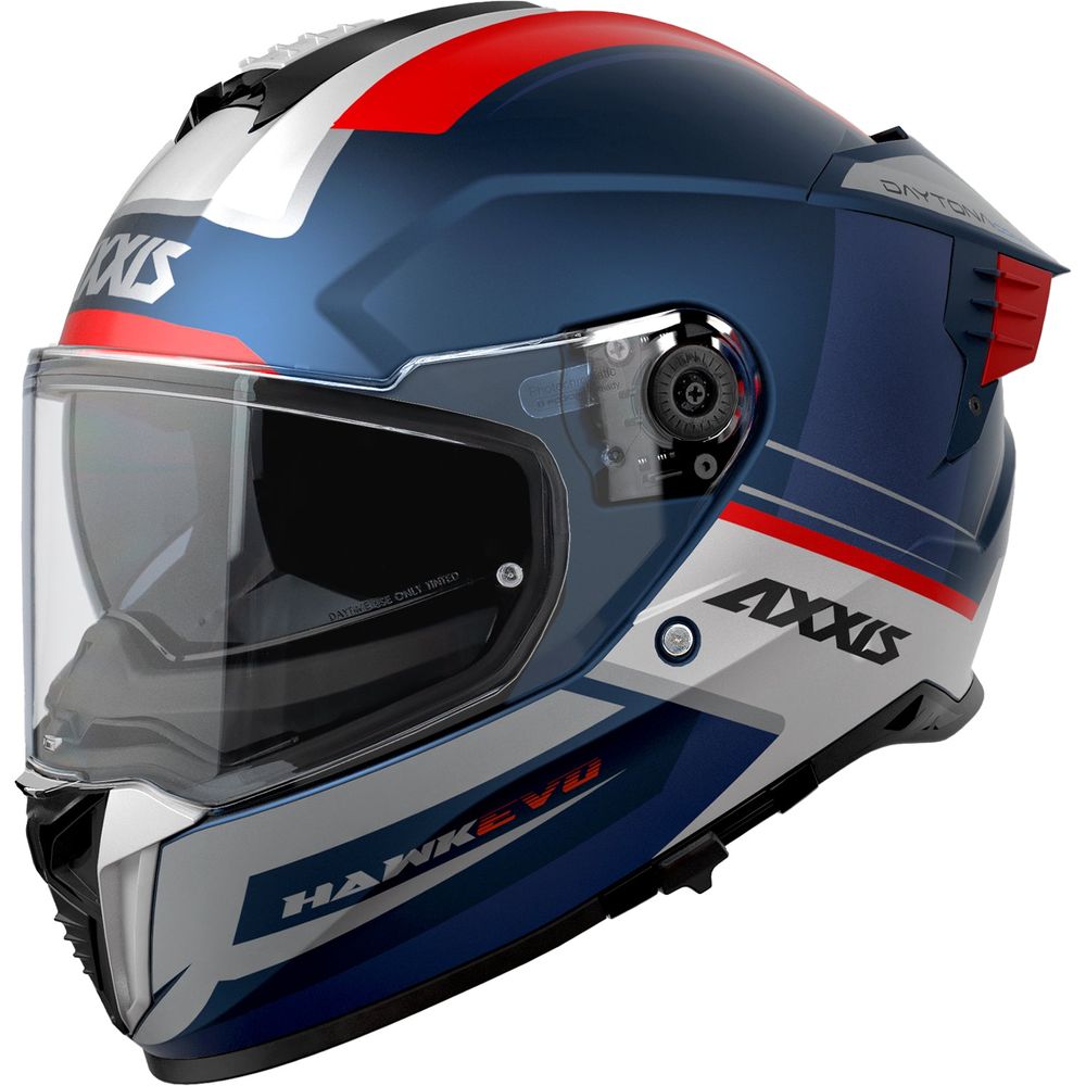 Axxis Hawk Evo SV Daytona C7 Full Face Helmet Matt Blue FREE 1 YEAR Returns, FREE UK Delivery | ThrottleChimp