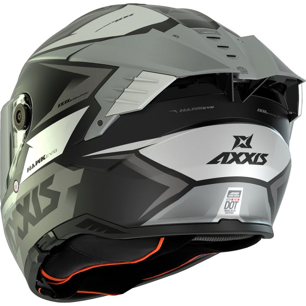 Axxis Hawk Evo SV Ixil A2 Full Face Helmet Matt Titanium (Image 3) - ThrottleChimp