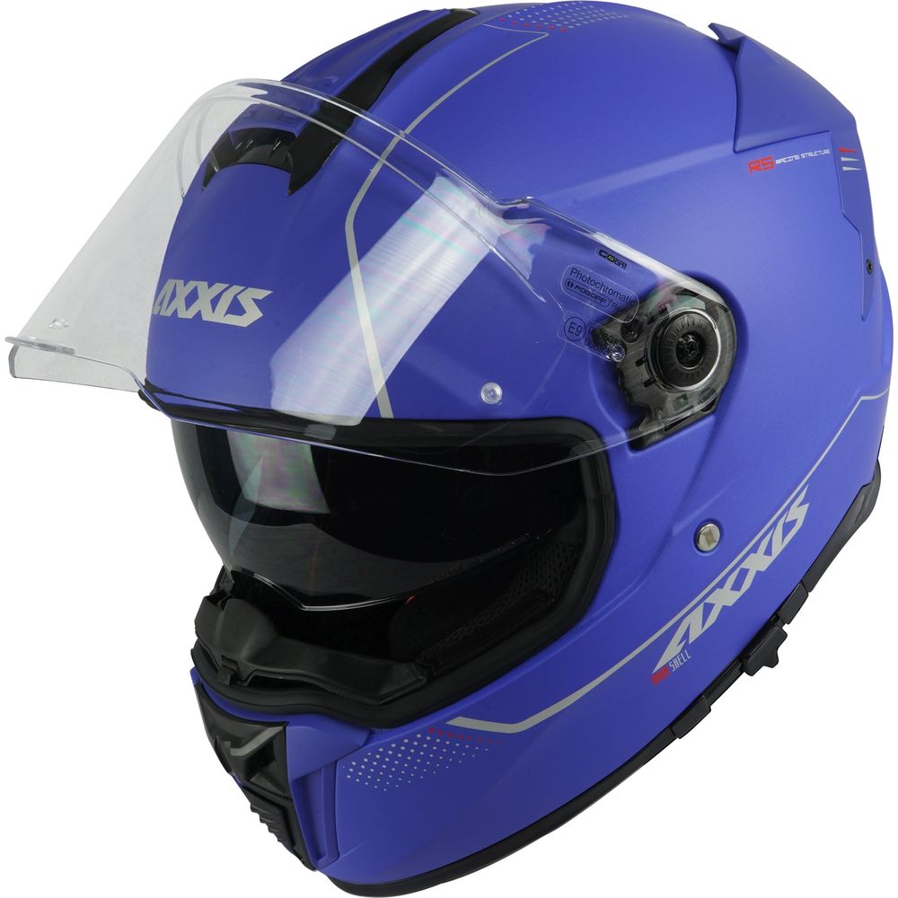 Axxis Hawk Evo SV Solid A7 Full Face Helmet Matt Blue (Image 2) - ThrottleChimp