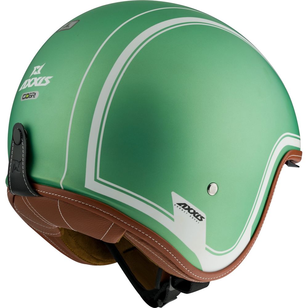 Axxis Hornet SV Royal A6 Open Face Helmet Matt Green (Image 3) - ThrottleChimp