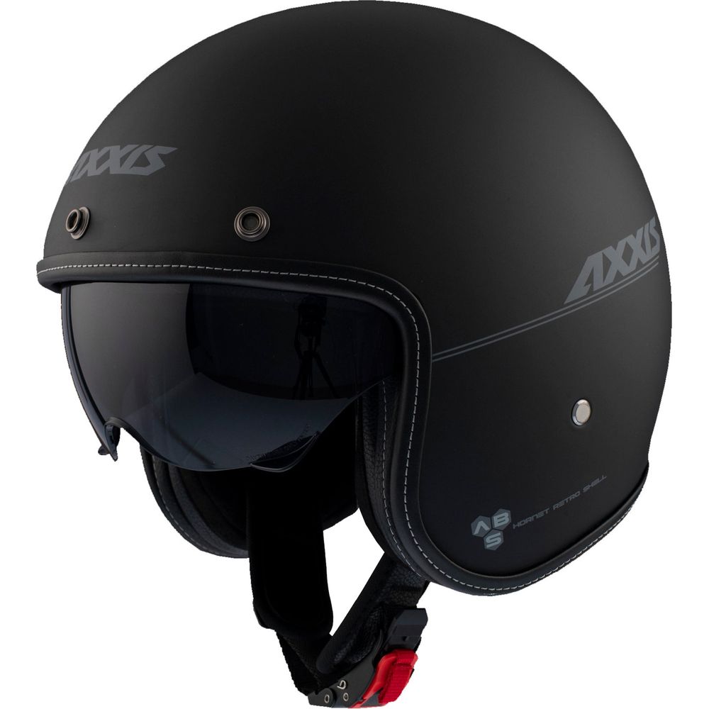 Axxis Hornet SV Solid A1 Open Face Helmet Matt Black FREE 1 YEAR Returns, FREE UK Delivery | ThrottleChimp