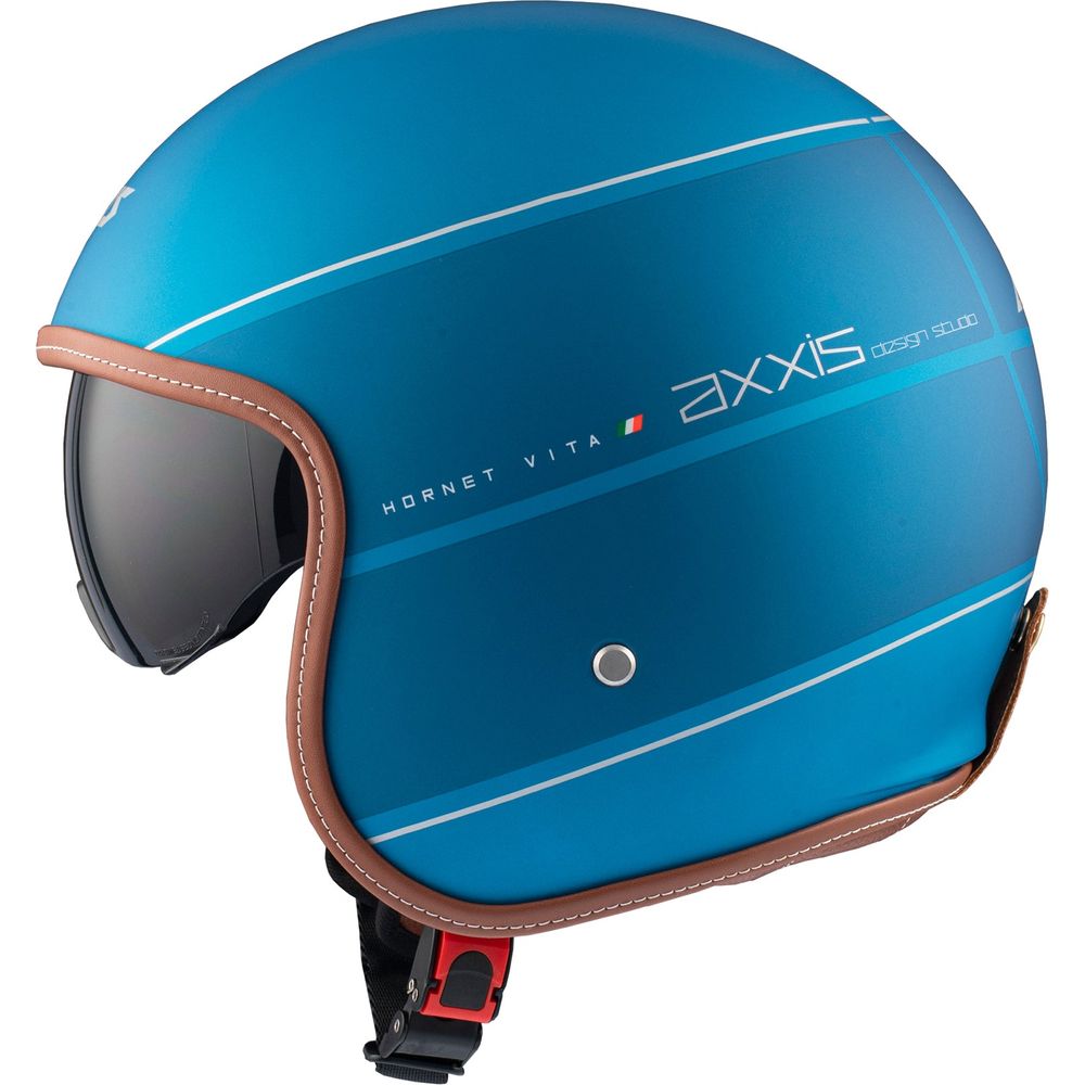 Axxis Hornet SV Vita C17 Open Face Helmet Matt Blue FREE 1 YEAR Returns, FREE UK Delivery | ThrottleChimp