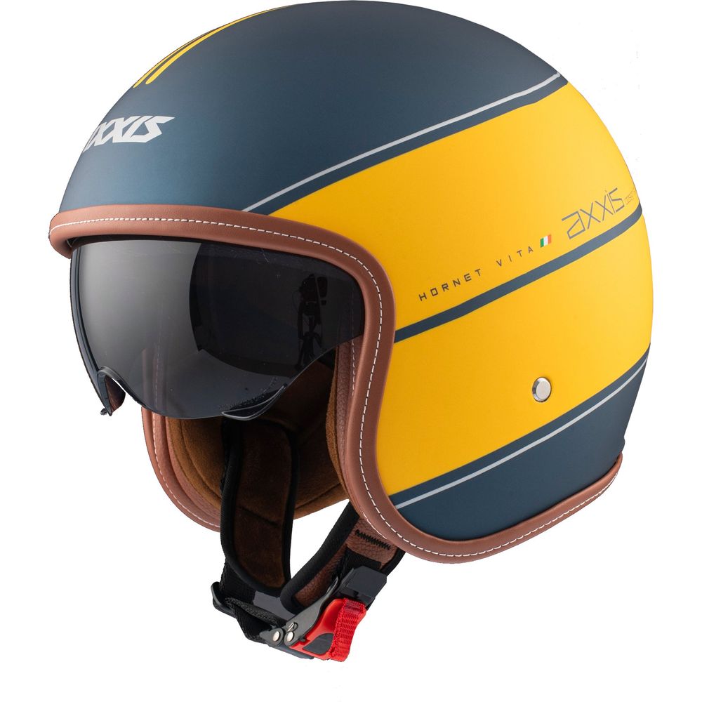 Axxis Hornet SV Vita C3 Open Face Helmet Matt Yellow - ThrottleChimp