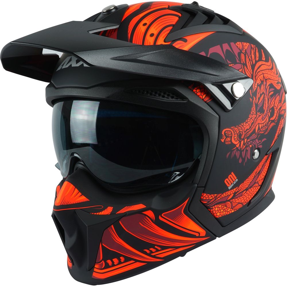 Axxis Hunter SV Oni B5 Adventure Helmet Matt Red FREE 1 YEAR Returns, FREE UK Delivery | ThrottleChimp