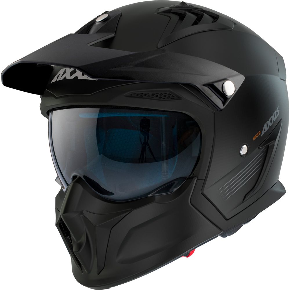 Axxis Hunter SV Solid A1 Adventure Helmet Matt Black - ThrottleChimp