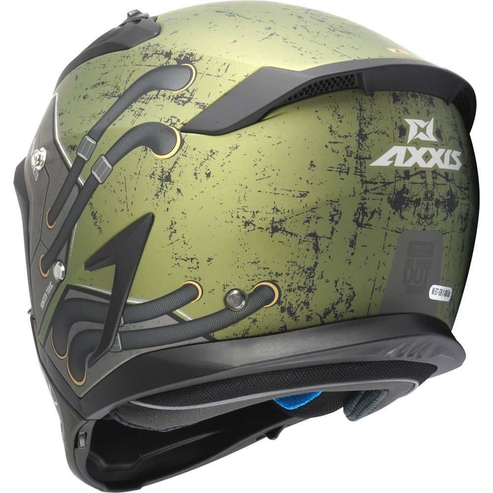 Axxis Hunter SV Toxic C6 Adventure Helmet Matt Green (Image 3) - ThrottleChimp