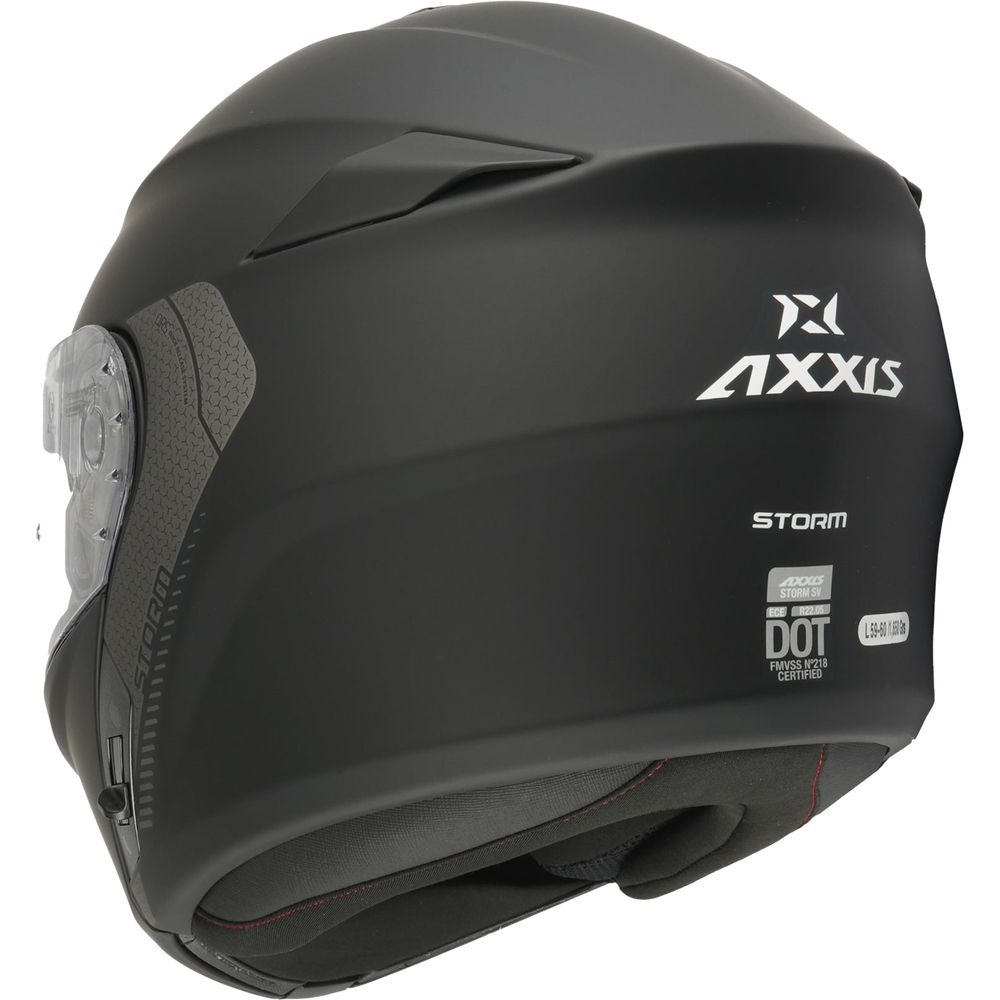 Axxis Storm SV Solid A1 Flip Up Helmet Matt Black (Image 3) - ThrottleChimp