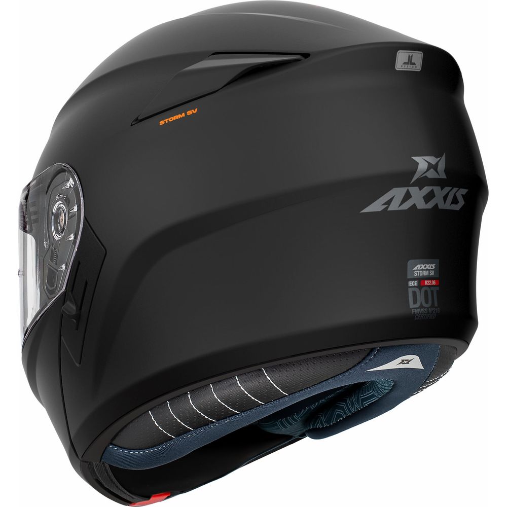 Axxis Storm SV A1 Flip Up Helmet Matt Black (Image 3) - ThrottleChimp